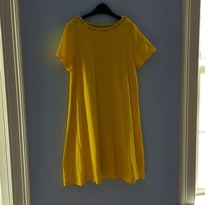 Boden Charle Pom Pom Tshirt Dress